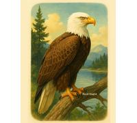 Bald Eagle Notebook: Vintage Bird 8,5 x 11 Inches and 120 College Ruled Pages for Note Taking