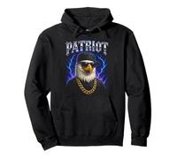 Bald Eagle Patriot Gangster - Divertente Strano Trashy Meme Felpa con Cappuccio