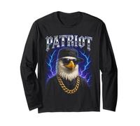 Bald Eagle Patriot Gangster - Divertente Strano Trashy Meme Maglia a Manica