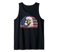 Bald Eagle Patriotic American Flag, USA Simbolo di libertà Canotta