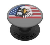 Bald Eagle Patriotic American Flag, USA Simbolo Di Libertà PopSockets PopGrip Adesivo