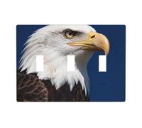 Bald Eagle - Placca per interruttore a 3 vie, in policarbonato infrangibile, resistente al calore, decorazione per la casa