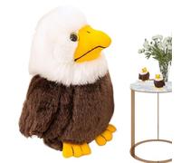 Bald Eagle Plush Toy - 17cm Soft Stuffed Bird Animal | White Headed Eagle Doll With Yellow Beak & Claws | Home Decoration & Educational Wildlife Gift For Kids