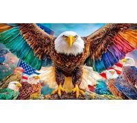 Bald Eagle Puzzle 1000 pezzi per adulti - Gioco per la famiglia difficile & Stimolante Attività domestica 38x26/1000pcs