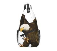 Bald Eagle Swoop Attack Unisex Zaino Monospalla Casual Borsa Monospalla Antifurto Borsas A Spalla Per Ciclismo Campeggio Outdoor Sportivo