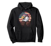 Bald Eagle USA Bandana Bandiera Messicana Occhiali Donna Uomo Felpa con Cappuccio