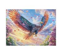 Bald Eagle with Colorful Wings Among Blossoms Puzzle 500 Pezzi Educativo Premium Per Ragazzi Intelligenza Creativa Idea Regalo Natale E Pasqua 500 PCS