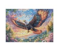 Bald Eagle with Red Wings at Sunset Puzzle 300 Pezzi Per Lui Amici E Colleghi Rompicapo Sfida Impossibile Giochi Da Tavolo Serate in Gruppo Regalo Natale 2025 300 PCS