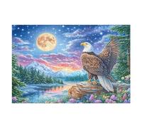 Bald Eagle with Spread Wings at Lake Puzzle 1000 Pezzi Serate In Casa Con Amici Giochi Da Tavolo Per Gruppo Divertimento E Convivialità Regalo Per Amici E Parenti 1000 PCS