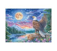 Bald Eagle with Spread Wings at Lake Puzzle 500 Pezzi Multicolore Paesaggi Classici Rompicapo Sfida Difficile Impossibile Giochi Da Tavolo Familiare Regalo Natale 500 PCS