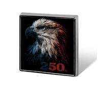 Bald Eagle with The Words 250th - Spilla unisex quadrata leggera da bavero, gioiello per abbigliamento, scialle, cappello