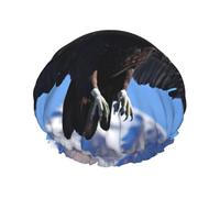 Bald Eagle1 - Copertura per capelli da bagno da donna, riutilizzabile, a doppio strato, impermeabile, per donne e donne
