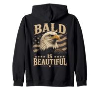 Bald is Beautiful 4 luglio Americano Felpa con Cappuccio