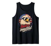 Bald is Beautiful 4 luglio USA Patriotic Funny Bald Eagle Canotta