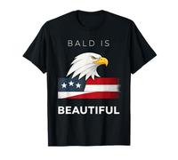 Bald is Beautiful 4th of July Independence Day Eagle Maglietta