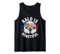 Bald is Beautiful American Bald Eagle 4th Of July US Flag Canotta