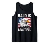 Bald is Beautiful American Bald Eagle 4th Of July US Flag Canotta