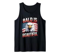 Bald Is Beautiful Bandiera americana Bald Eagle Canotta