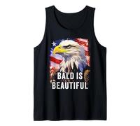 Bald is Beautiful - Epic American Flag USA with Eagle Canotta