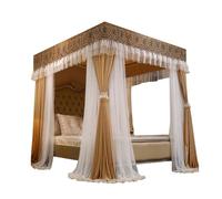 Baldacchino a cupola, Zanzariera a doppio strato for letto a baldacchino, multicolore, dimensioni multiple(Brown,150x200cm)