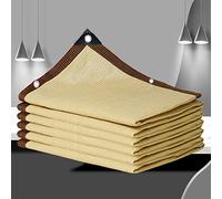 Baldacchino a vela beige da 5 x 5 m, protezione UV, impermeabile, antivento, traspirante, per esterni, per giardino, patio, balcone e piante.