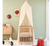 Baldacchino Beige Crema per Cameretta | Cielo Letto Sospeso per Lettino Neonato | Zanzariera per Culla & Stanza dei Giochi | Baldacchino Rotondo per Bambino