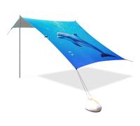 Baldacchino con delfini, oceano, mare, spiaggia, UPF50+