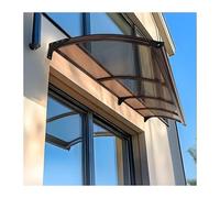 Baldacchino curvo in policarbonato e alluminio, 100 x 200 cm, per esterni, protezione da pioggia e grandine, copertura per tetto del balcone (90 x 150 cm)