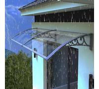 Baldacchino curvo in policarbonato resistente ai raggi UV, riparo resistente alle intemperie per porta anteriore/posteriore, tenda di protezione per uso esterno