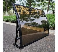 Baldacchino curvo resistente ai raggi UV Facile da installare Tenda esterna Rifugio per pioggia per veranda Staffa in alluminio nero Copertura per tenda per porta anteriore durevole