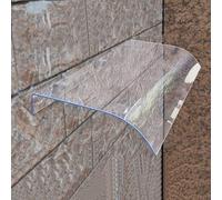 Baldacchino curvo trasparente in policarbonato per patio e finestra, protezione da pioggia e neve, riparo silenzioso (50 x 80 cm)