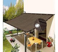Baldacchino da giardino, 3,4 x 6 m, protezione UV, 85%, copertura per patio esterno, con corde da 1 x 5 m, colore marrone, perfetto per ponti, giardini e spazi esterni