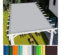 Baldacchino da giardino ad angolo retto, 4 x 10 m, impermeabile, per esterni, con corde incluse, ideale per patio, cortile, feste, colore grigio chiaro