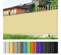 Baldacchino da giardino impermeabile, 125 x 700 cm, rettangolare, con occhielli e corda, per patio, prato e attività all'aperto, design ad angolo retto, colore crema