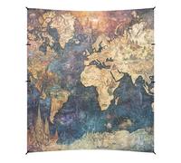 Baldacchino da spiaggia con mappa del mondo antica UPF50+, facile da installare, grande riparo dal sole con borsa per il trasporto, per campeggio, picnic, cortile e pesca