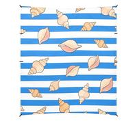 Baldacchino da spiaggia pieghevole a righe blu e bianche, UPF50, impermeabile, grande parasole con borsa per il trasporto, per campeggio, pesca, divertimento in giardino