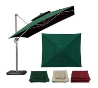 Baldacchino Di Ricambio 8 Stecche Telo Di Ricambio Per Ombrellone A 2 Livelli Da Patio Quadrato 3x3m 2.5x2.5M, Copertura Per Ombrellone Da Tavolo Impermeabile E Resistente Per Esterni(Dark-Green,2.5x2