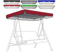 Baldacchino di ricambio impermeabile per dondolo a 2/3 posti, in tessuto Oxford 210D, resistente, protezione per mobili da giardino, patio, amaca, top (rosso, 249 x 185 x 18 cm)