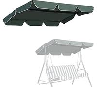 Baldacchino di ricambio impermeabile per dondolo da esterno a 2/3 posti, rivestito in PVC 600D, verde, dimensioni: 195 x 125 x 15 cm, paralume resistente per dondolo da giardino