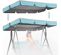 Baldacchino di ricambio per dondolo da patio a 2/3 posti, copertura in tessuto Oxford 210D con protezione UV tasche angolari rinforzate, amaca da esterno, colore verde