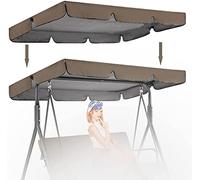 Baldacchino di ricambio per dondolo Hollywood a 2/3 posti, in tessuto Oxford 210D, resistente ai raggi UV, con 4 tasche angolari rinforzate, colore verde