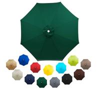 Baldacchino di ricambio per ombrellone a 6/8 bracci, 2,0 m/2,7 m/3,0 m (2 m/2,7 m/3 m) copertura per patio esterno, resistente alle intemperie