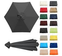 Baldacchino di ricambio per ombrellone a 8/6 stecche | Copertura impermeabile e resistente ai raggi UV - Migliora la tua soluzione ombreggiante per patio, adatta per ombrelloni da 2,0 m a 3,5 m