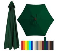 Baldacchino di ricambio per ombrellone da giardino da 2 m, 2,5 m, 2,7 m, 3 m, 6 stecche, protezione UV, per esterni, patio, spiaggia, mercato, tavolo, tenda da sole, tessuto impermeabile