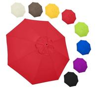 Baldacchino di ricambio per ombrelloni da giardino da 2,1 - 3 m, copertura superiore per ombrellone da esterno, adatta a 6 e 8 costole, tessuto resistente per il giardino, migliora l'ombra del patio