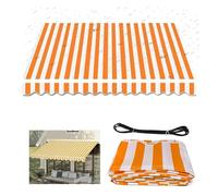 Baldacchino di ricambio per tenda da giardino da 2,5 m e 3,5 m, copertura manuale in tessuto, protezione UV, paralume in poliestere a righe, dimensioni: 6,5 x 2,5 m