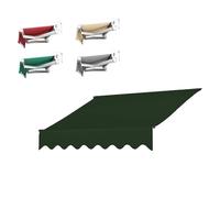Baldacchino di ricambio per tenda da patio verde scuro adatto a 3,6 x 3 x 2,4 m, 2,4 x 1,5 m, 2,9 x 1,5 m, copertura in poliestere per tende retrattili e balconi