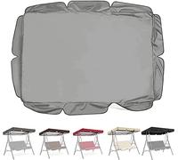 Baldacchino di ricambio universale per dondolo Hollywood a 2 e 3 posti, colore grigio, 195 x 120 cm, per dondolo da giardino, ricambio per dondolo da esterno