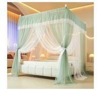 Baldacchino for letto a baldacchino a 4 angoli for adulti, tende for letto a baldacchino, a doppio strato for letti gemelli queen size, decorazione della camera da letto(Green,1.5x2.0cm)