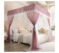 Baldacchino for letto a baldacchino a 4 angoli for adulti, tende for letto a baldacchino, a doppio strato for letti gemelli queen size, decorazione della camera da letto(Purple,1.8x2.0cm)